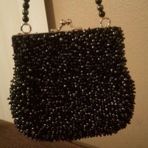 La Regale evening clutch purse black